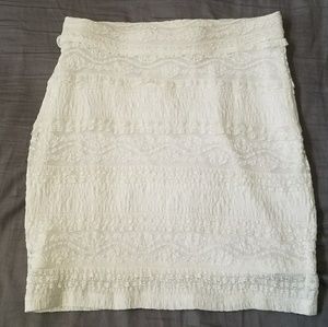 **MOVING SALE** White Lace Mini Pencil Skirt